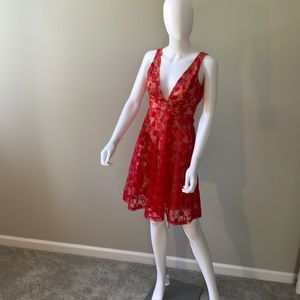 Pretty Little Things Red Dress with Strawberries